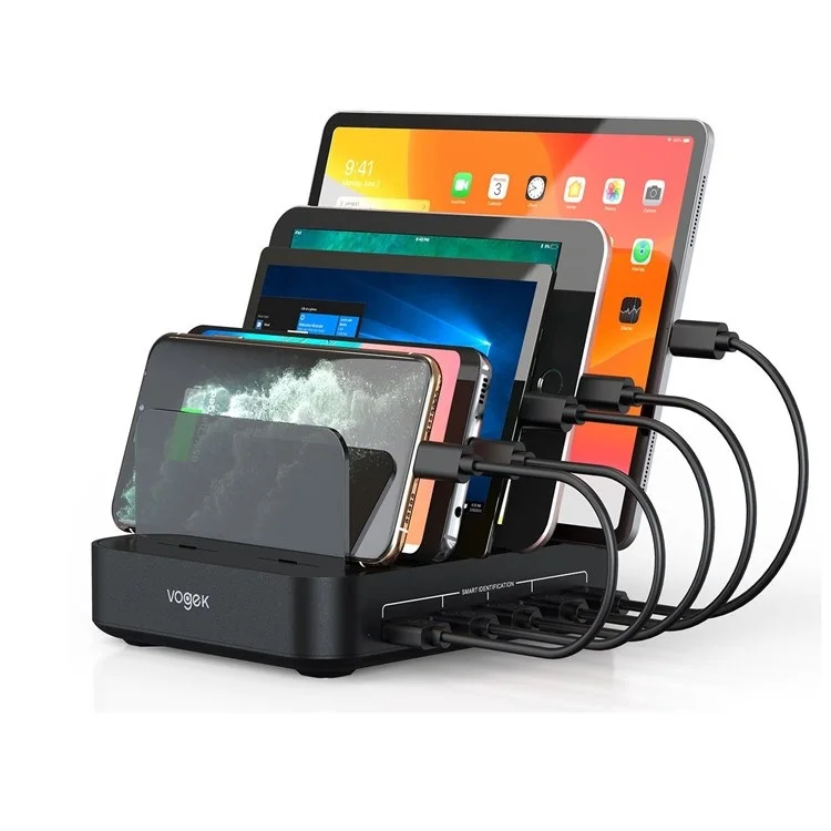 Оригинальное умное зарядное устройство 50 Вт с 5 USB-портами и