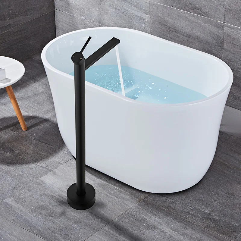 Floor Mounted Freestanding Bathroom Shower Bath Tube Brass Bathtub Faucet