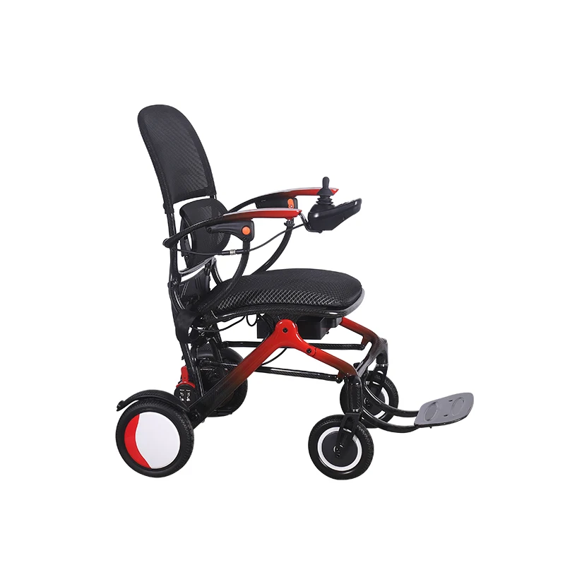 Light weight folding carbon fiber electric wheelchair electric foldable lightweight electric scooter wheelchair for disabled