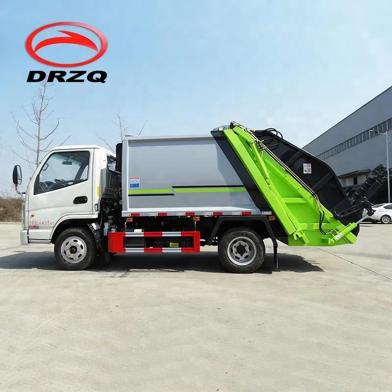 5 Tons 4X2 Small Rear Loading foton garbage trucks Compactor Garbage Truck