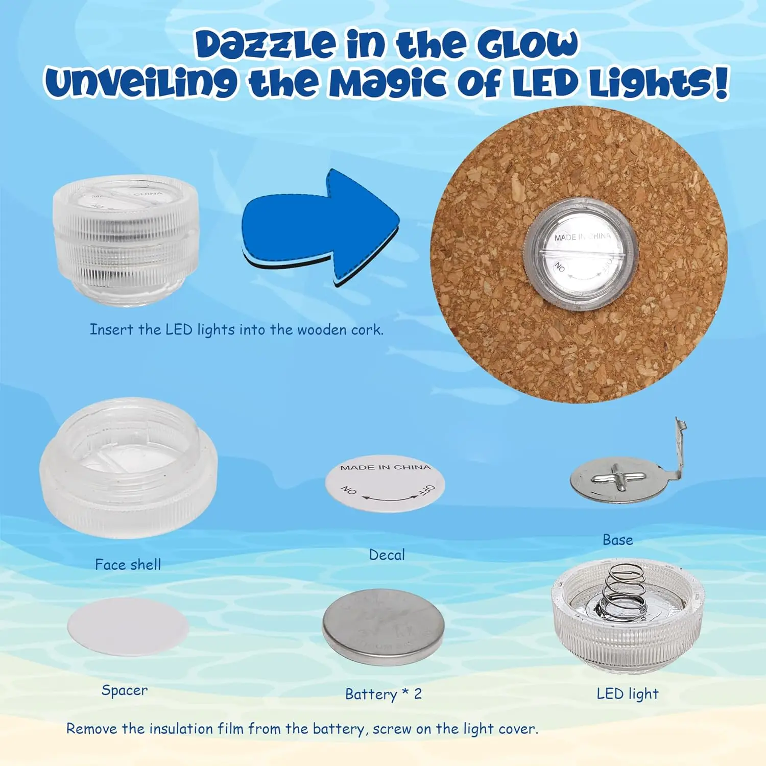 New Arrival DIY Ocean Terrarium  Art&Craft Kit for Kids Best Gifts for Kids to DIY Their Own Night Light