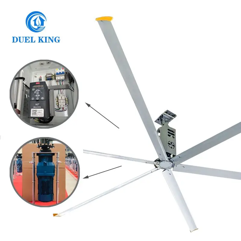 Energy Saving Gearbox  Motor 18ft  5.5 meter Giant  Industrial Ceiling Fans