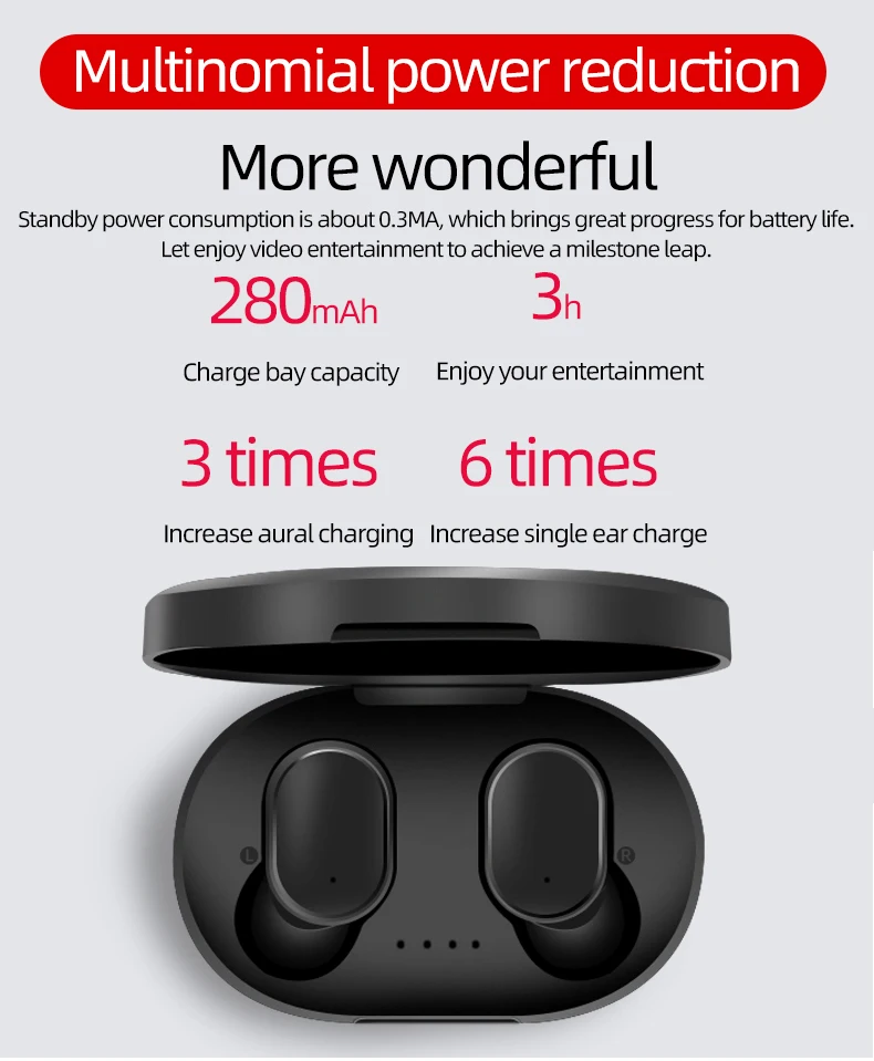 A6S TWS True Wireless Earbuds Stereo Mini Earphone 5.0 With Sports Earphones Auto Pairing LED Headset audifonos gamer E6S E7S