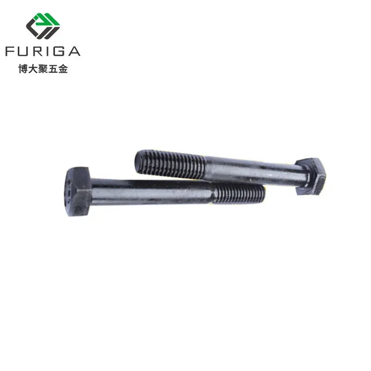 High-Strength 12.9 Grade Iron Blackened Steel External Hexagon Screw M4M5M6M30 Size Blackened Mechanical Extended Bolt