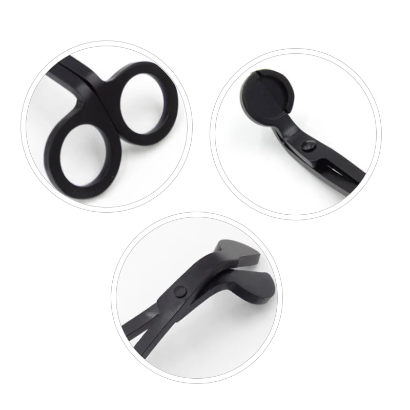 hot sale  custom logo black candle wick trimmer candle wick scissors