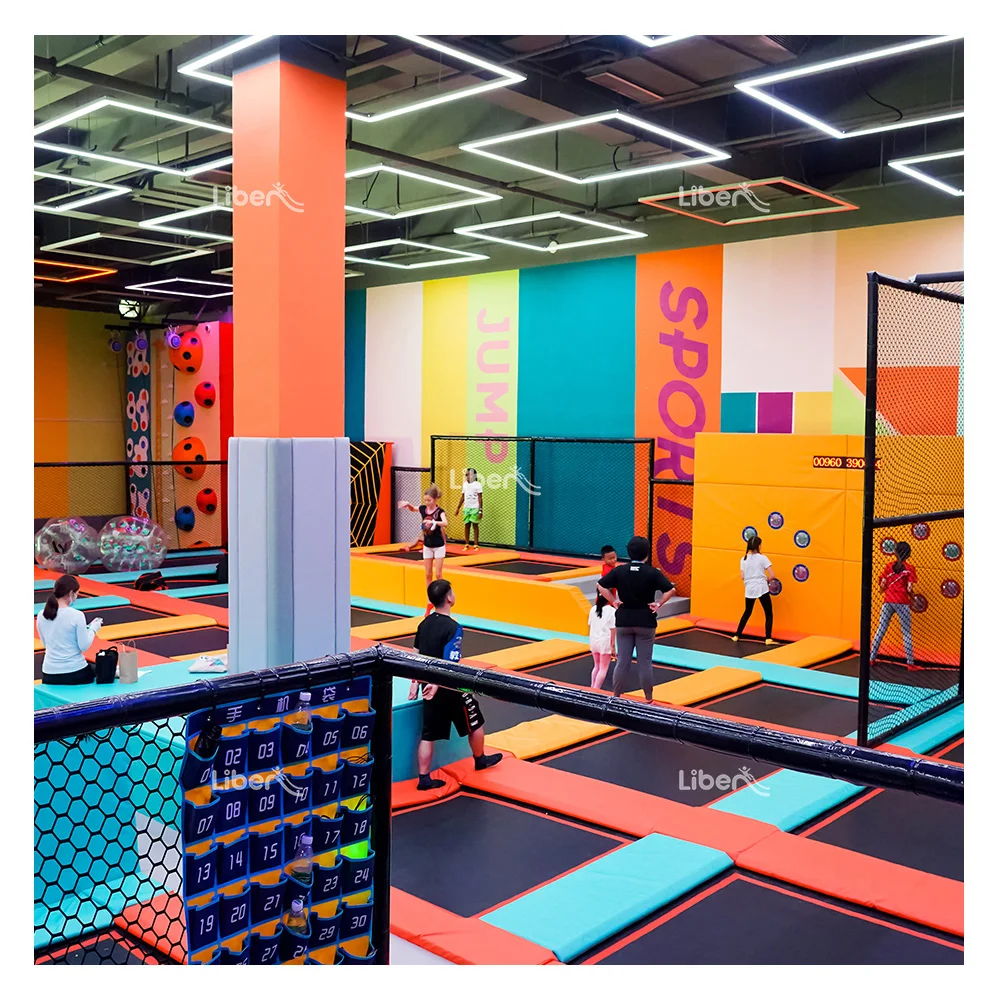 Large Indoor Kids Used Trampoline Parks Factory, Hot Cheap Big Indoor Commercial Jumping Trampoline Park Manufacturer for Sale