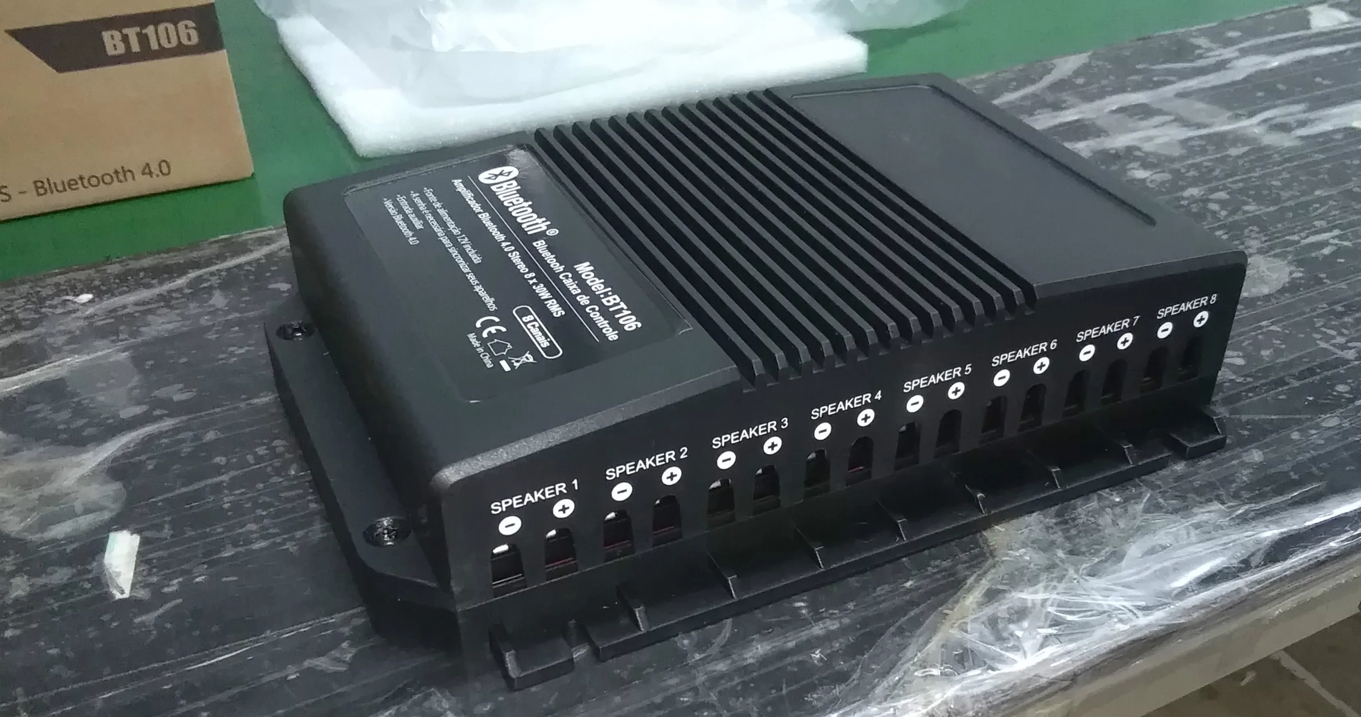 DIBEISI 8 channel 8x30w for BTstereo audio amplifier marine boat speakers BT106