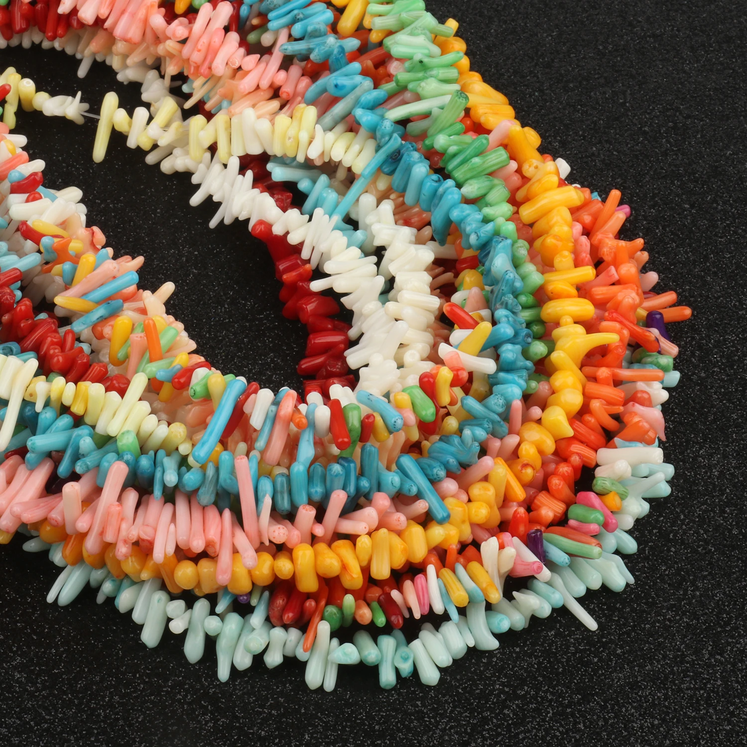 Natural Coral Beads Colorful Irregular Stick Shape Spacer Loose Stone Beads For DIY Necklace Bracelet Earring Jewelry Making