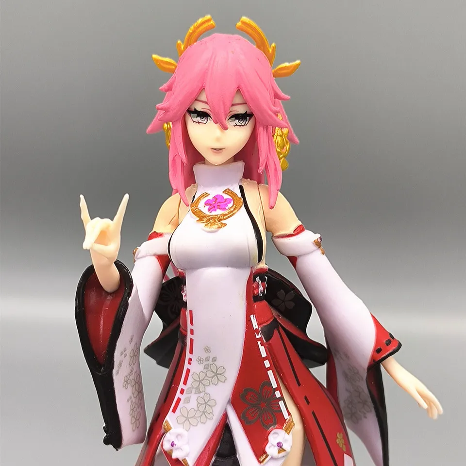 Game Genshin Impact Venti Zhongli Yae Miko PVC Anime Action Figure Toy Model