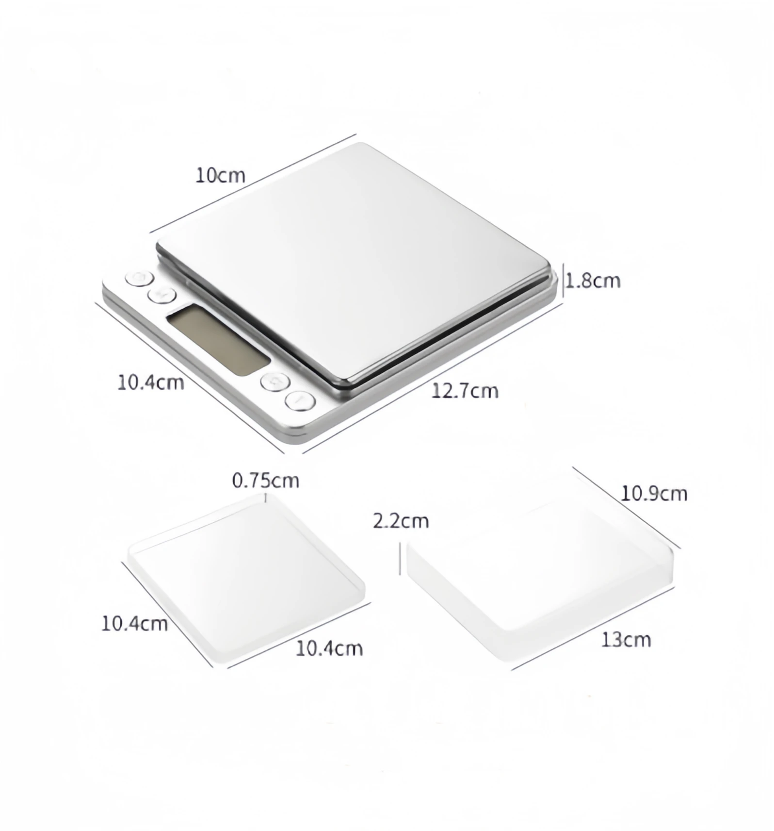 Food Kitchen Scale Multifunctional Food Scale Stainless Steel Digital Weighing Kitchen Scale