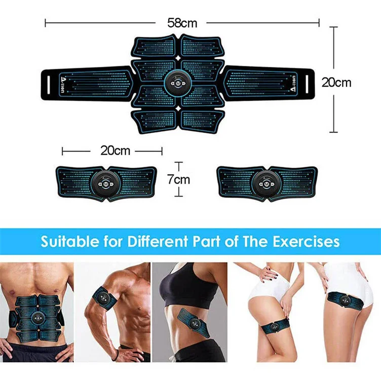Fitness Training Gear  Machine Muscle Stimulation Vibration Belt Abs Trainer Ems Abdominal Muscle Stimulator Belt