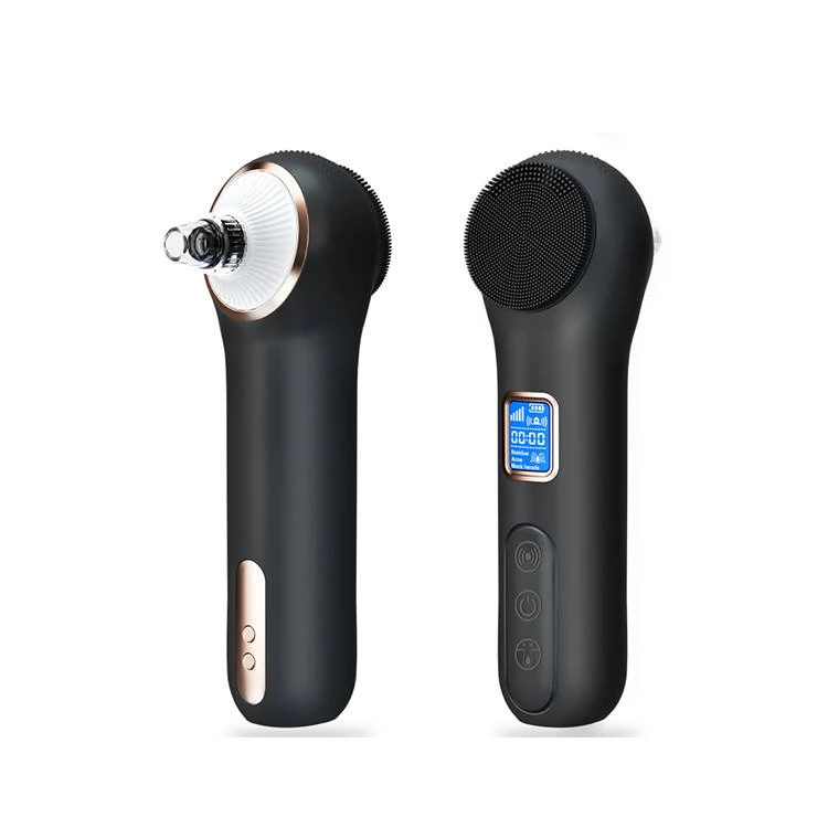 Soft Waterproof Cleansing Brush Lcd Rechargeable For Exfoliating Skin Facial Face Scrubber Exfoliator With Lcd Screen Device