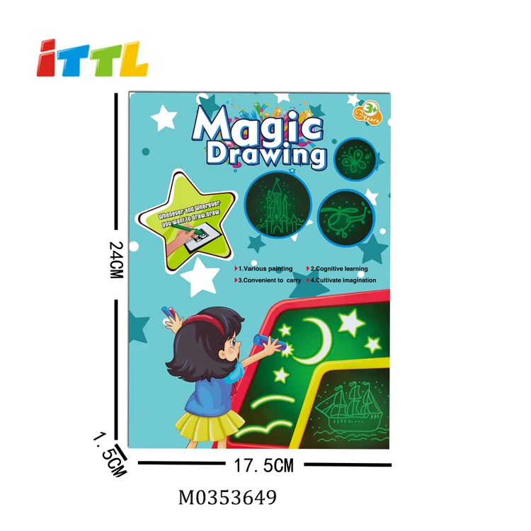 Educational toys cheap board game promotional items little girl toys fluorescent drawing board