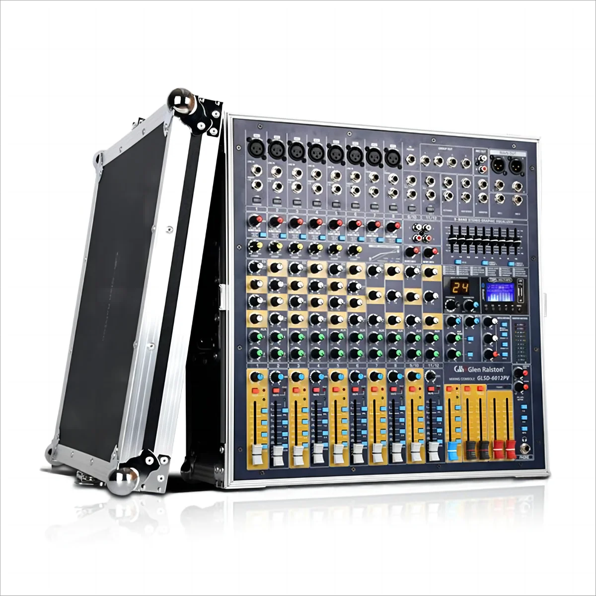 Demao audio sound cards & mixers 12 Channel USB BT Mixing Console High Power Equipment 1200 watts DSP Digital Effects