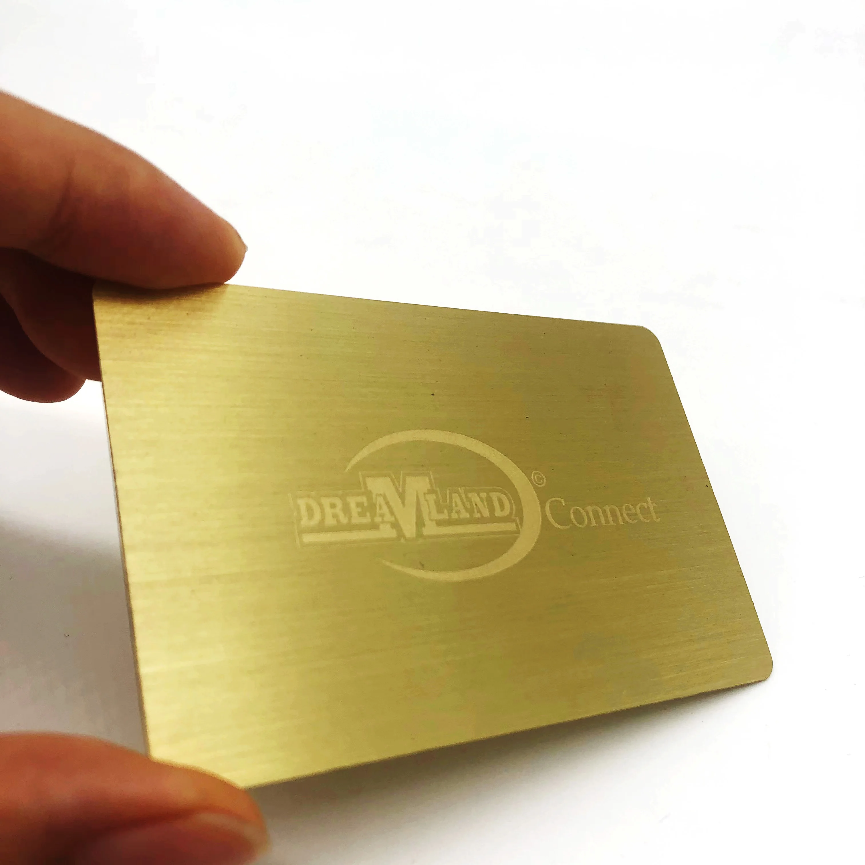 Factory Customized Premium Gold Stainless Steel Aluminum Alloy Metal Business Card With Logo Laser Engraving