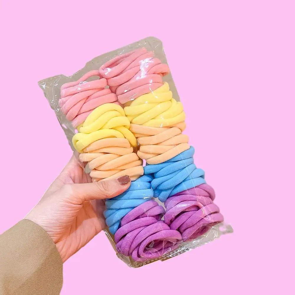 RSB 5cm Hair Tie Colourful Hair Tie No Damage Spandex Nylon Elastic Hair Tie