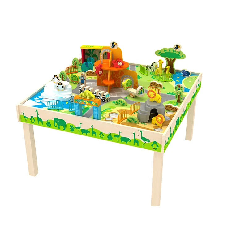 Children educational woodenplay table kids toy 3d  play table kids toy