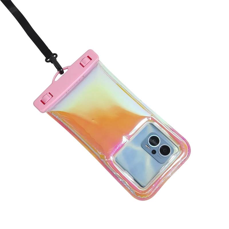 Tpu Floating Mobile Phone Waterproof Pack Rafting Outdoor Beach Camping Waterproof Bag Color Reflective Waterproof Phone Bag