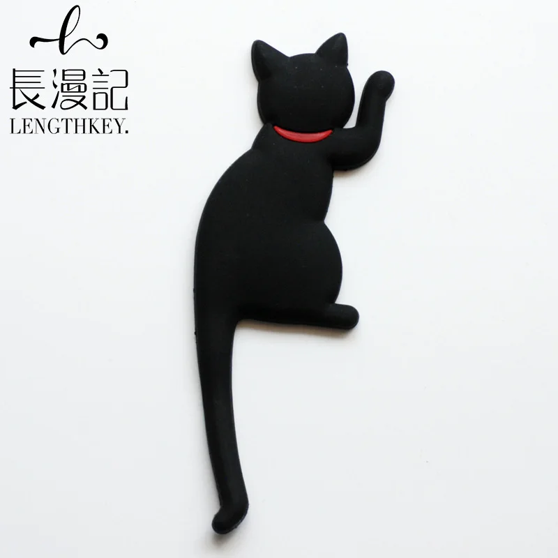 2022 Amazon new creative cute cartoon practical magnets cat tail hook Refrigerator sticker hook