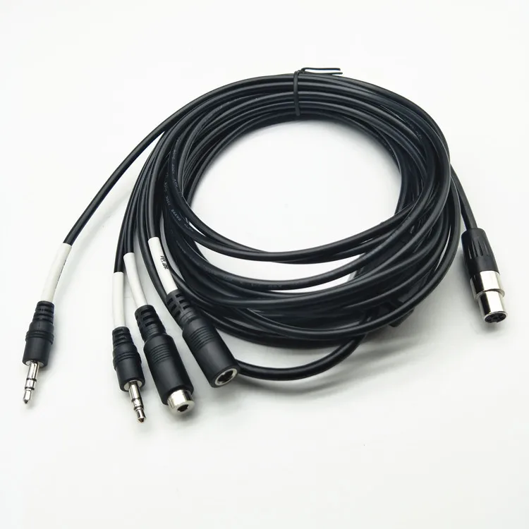 Factory Wholesale Microphone cable MIni XLR to Dual 3.5MM Male Audio Cable Mini XLR 5P Music Cable