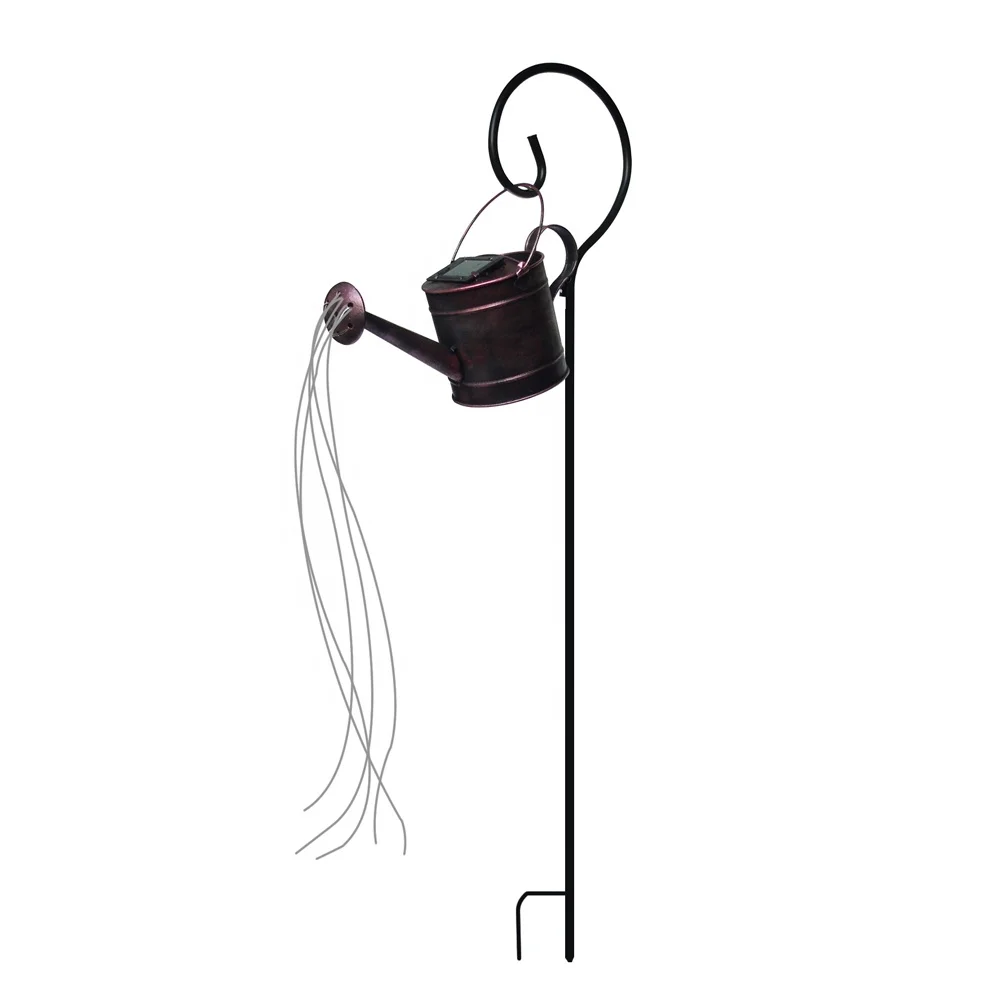 
Garden Art Stake Lights Decoration Solar Powered Watering Can String Light 