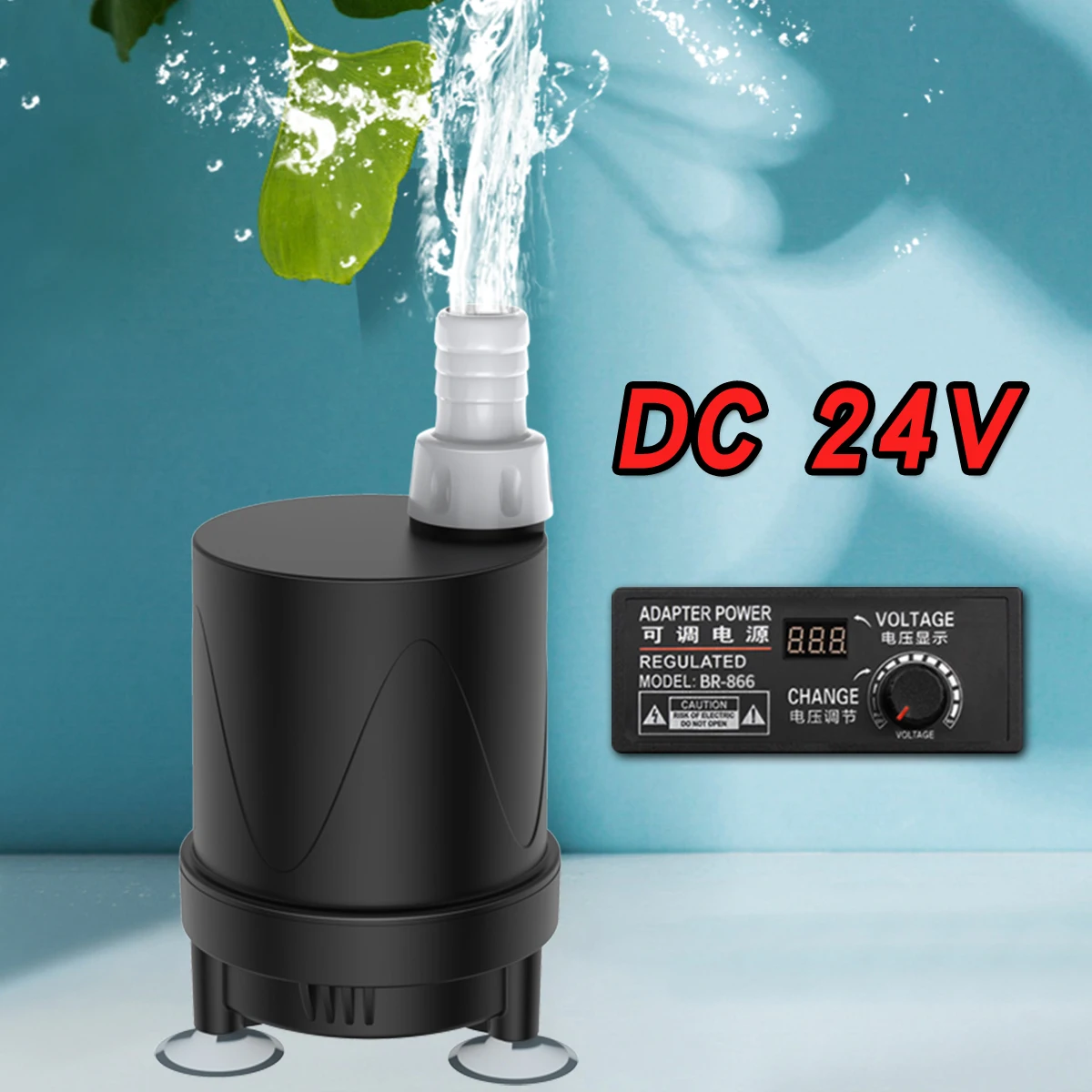 Brushless motor dc pump fish tank filter water circulation plant irrigation bathing outdoor 24v 2800L/h submersible water pump