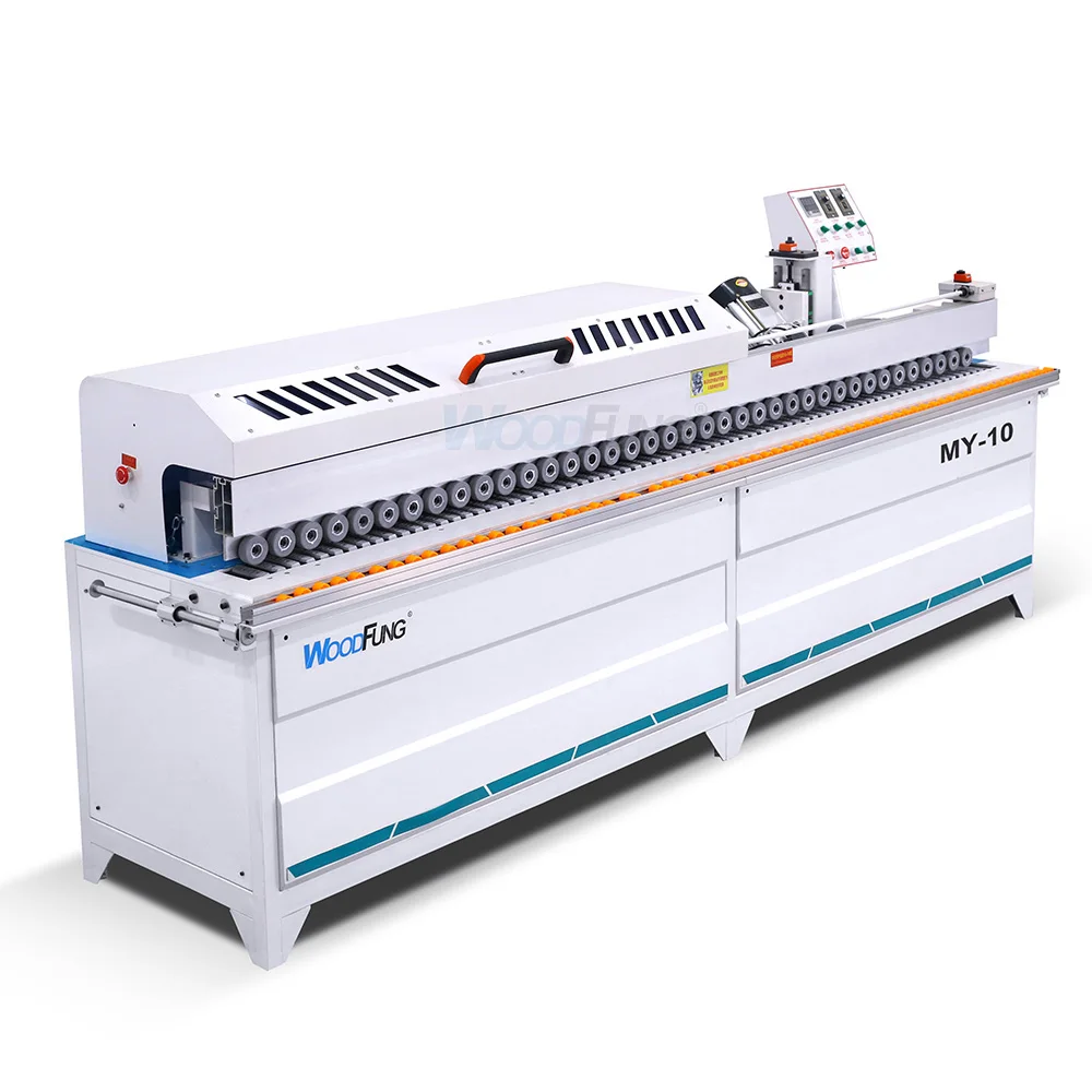 WOODFUNG Edge banding oblique Bevel straight line woodworking panel furniture pvc 45 90 degree automatic edge banding machine