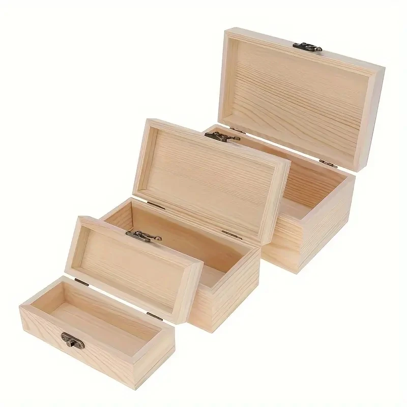 Hot Sale Pine Wooden packing Box Round Natural for Gifts Display