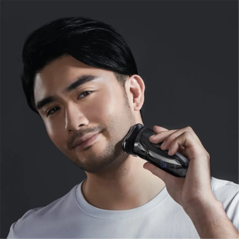 Электробритва Xiaomiyoupin PINJING SO WHITE Мужская, моющаяся Беспроводная перезаряжаемая с USB, умное управление 3D, для бритья бороды