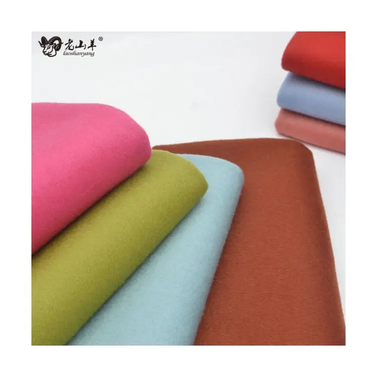 Cheap Wholesale Luxury Newest Top Quality High-end Checked Pattern Double Sided 100% Cashmere Wool Fabric For Overcoats