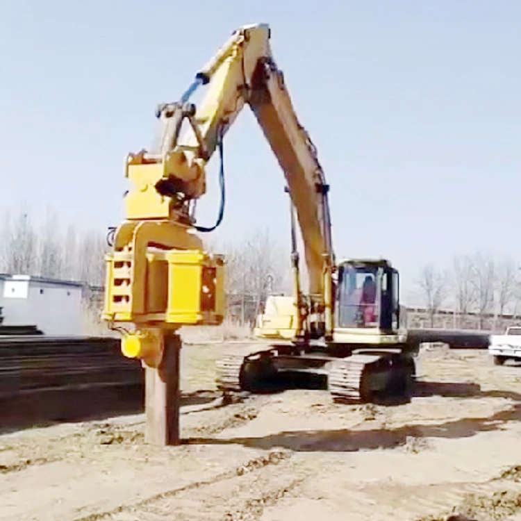Excavator Attachment Pile Driver Machine Sheet Pile Driver Cement Piles