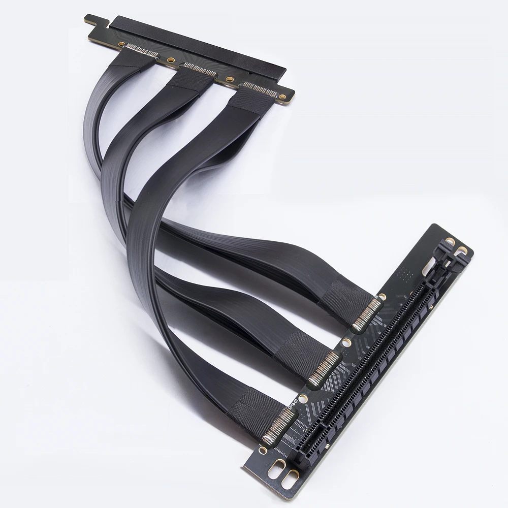 PCIE 4 0 16x удлинитель переходник Кабель для адаптера видеокарты 25 см 35 90 градусов 3090 3080 3070 3060TI 5700 настраиваемый