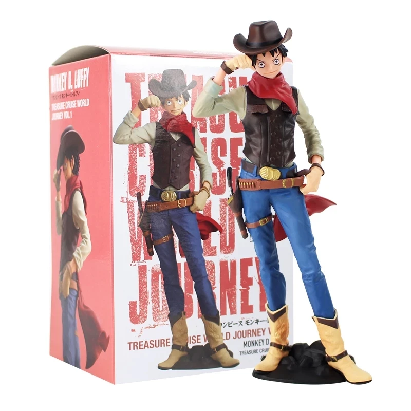 Anime One Piece Figures Cowboy Luffy PVC Cartoon Character Model Action Figures Toy
