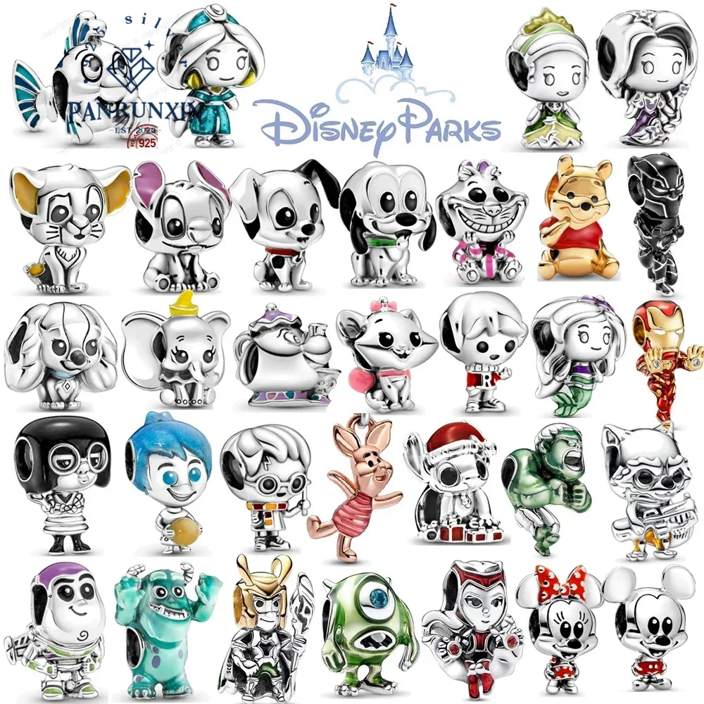 2024 высококачественное платье принцессы Idisneyrs очаровательный браслет с бусинами Ipandorart 925 Серебряный Очаровательный женский подарок