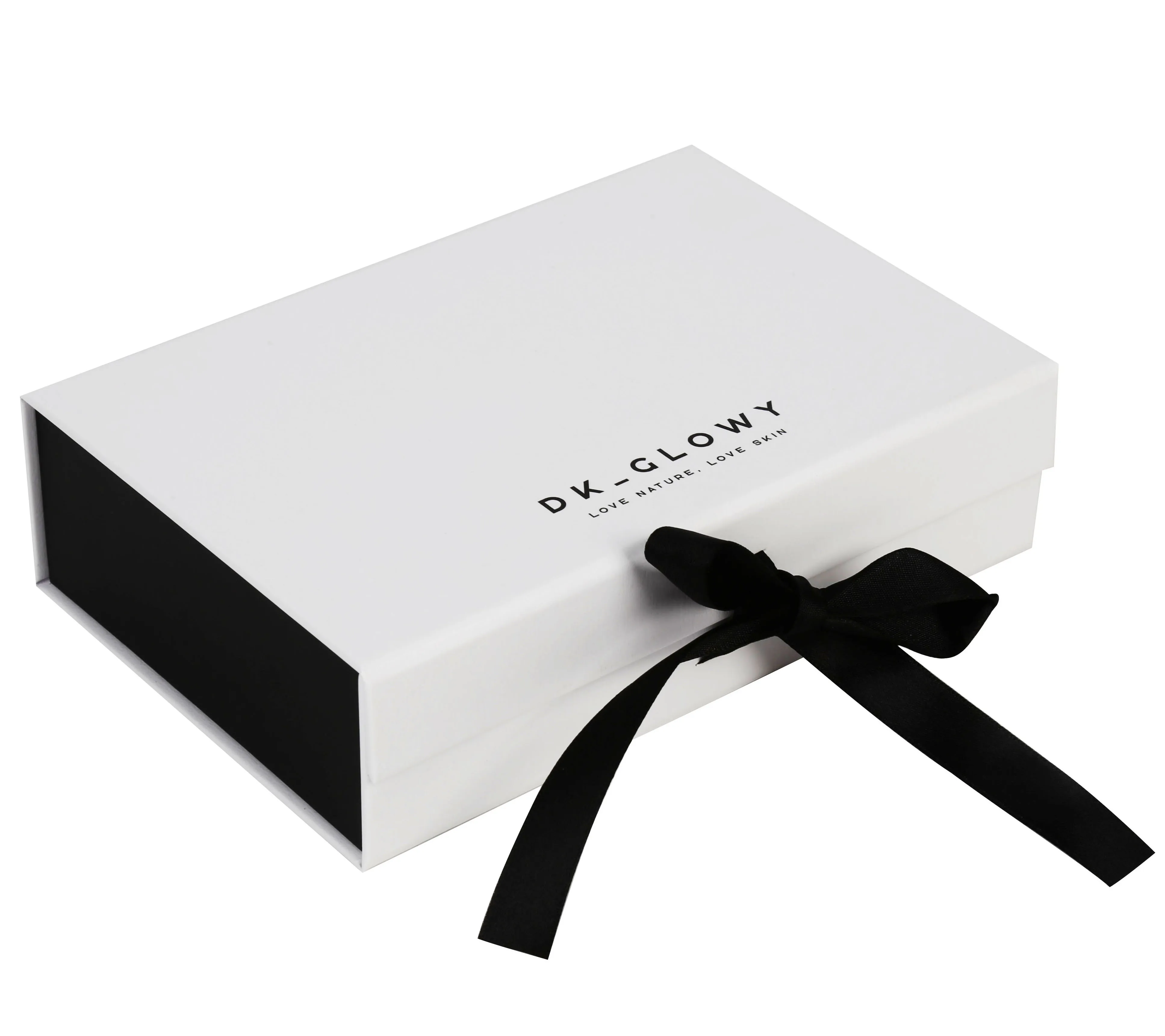 Luxury custom cardboard box magnetic closure box A6 foldable gift box with ribbon