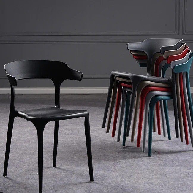 Dining Room Furniture Outdoor Stackable Chair Plastic Dining Chair Colorful Plastic Cafe Chairs