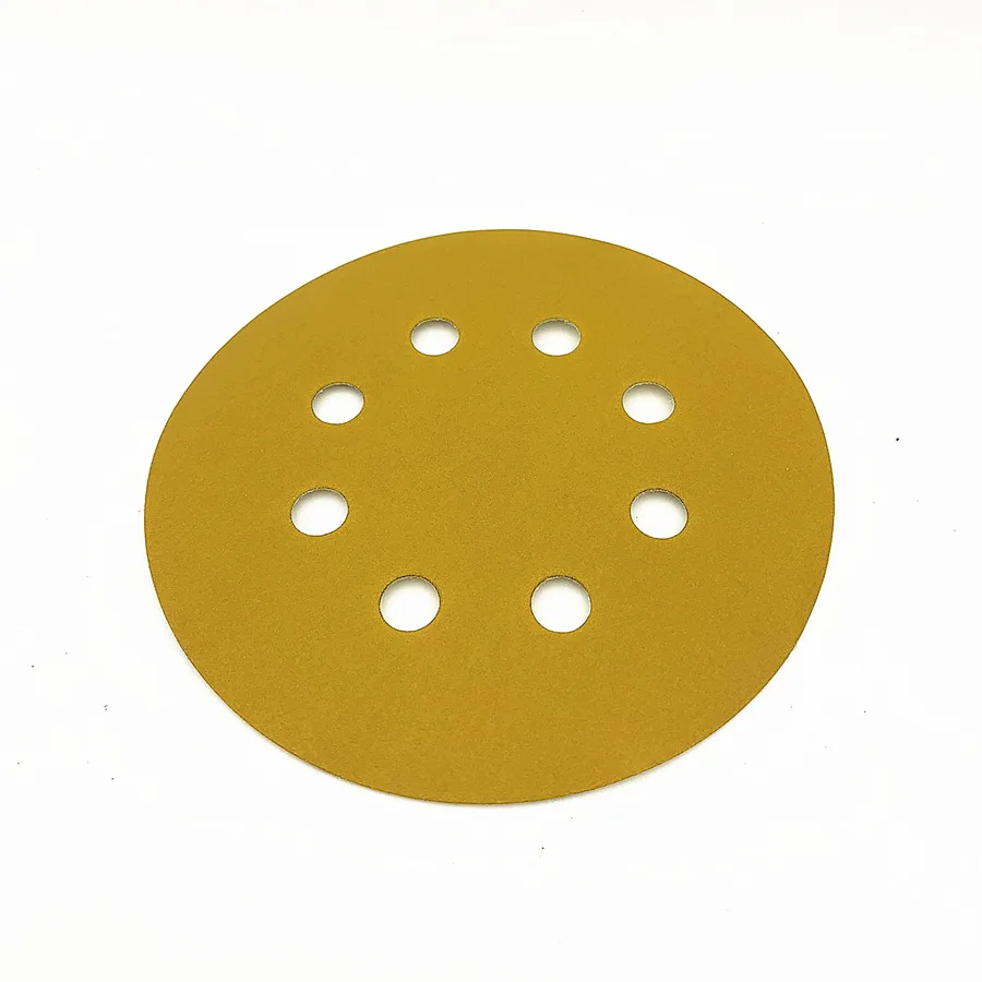 Gold 5inch orbit sandpaper PSA 40# 60# 80# 120# 150# 320# 400#  600# 800#