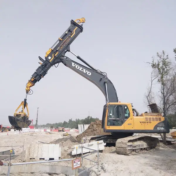 Professional Supplier Custom Bucket Capacity Excavator Long Reach Boom Clamshell Telescopic Arm