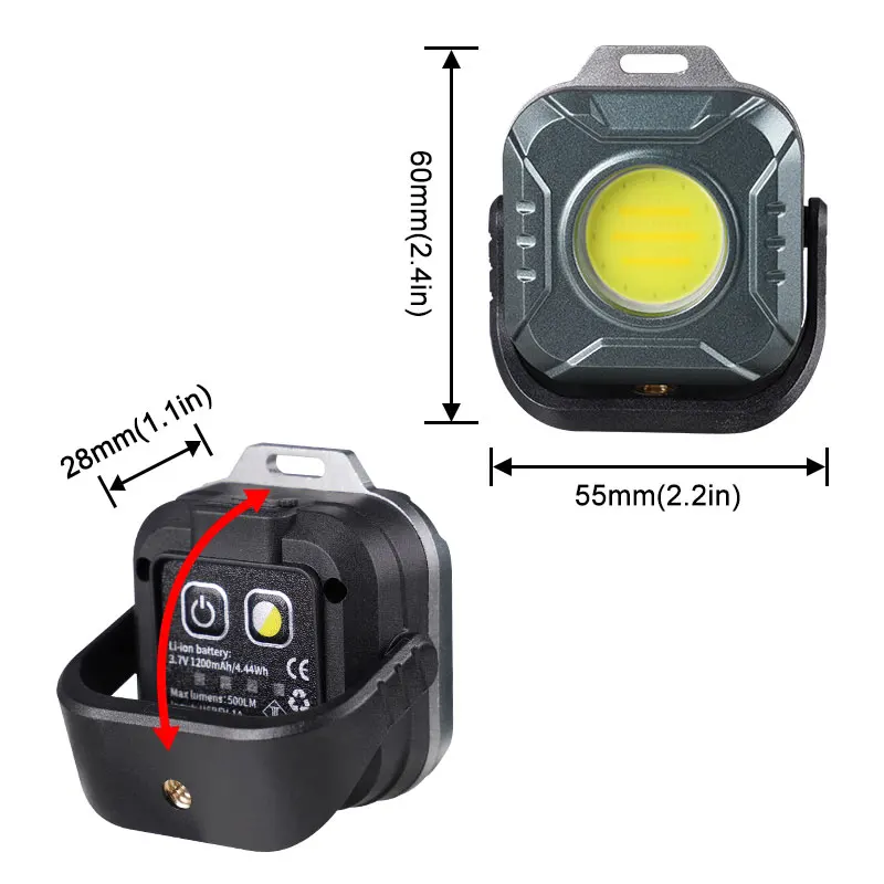 Rechargeable Mini Work Light LED Magnetic Mechanic Light Portable Worklight for Car Repairing