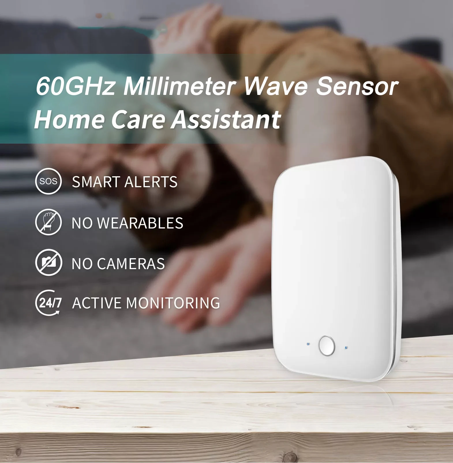 fall detection 60ghz mm microwave radar sensor smart home tuya wifi elderly fall alarm device for nursing home