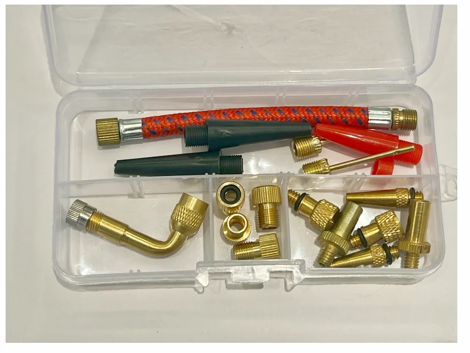27-Piece Inflatable Vehicle Tools Set Includes Ball Needle Air Tube Conversion Nozzle American Nozzle for Car Application