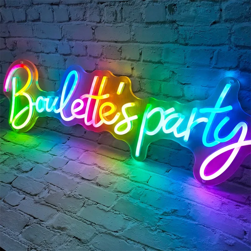 Настенная вывеска с акриловой печатью неоновая светодиодная RGB на заказ программируемая