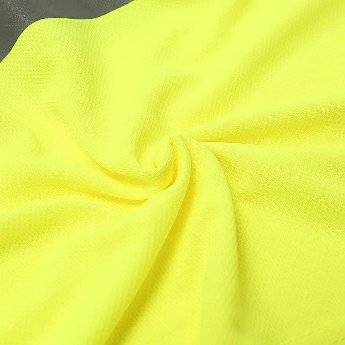Изготовление на заказ Печать логотипа Hi Vis футболка карман Светоотражающая два тона с коротким и длинным рукавом чтобы вы были заметны черной подошве; Цвета: