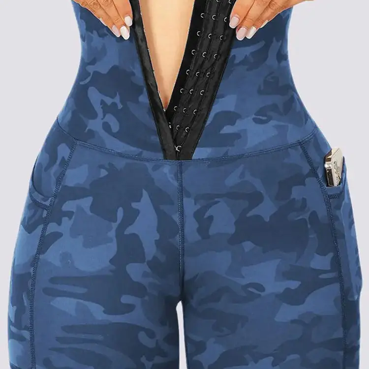 Girdle Pants Tie Dye Print Tummy Control Butt Lifting Pocket Design Yoga Pants Skinny Female Sports Trousers Ladies Leggings