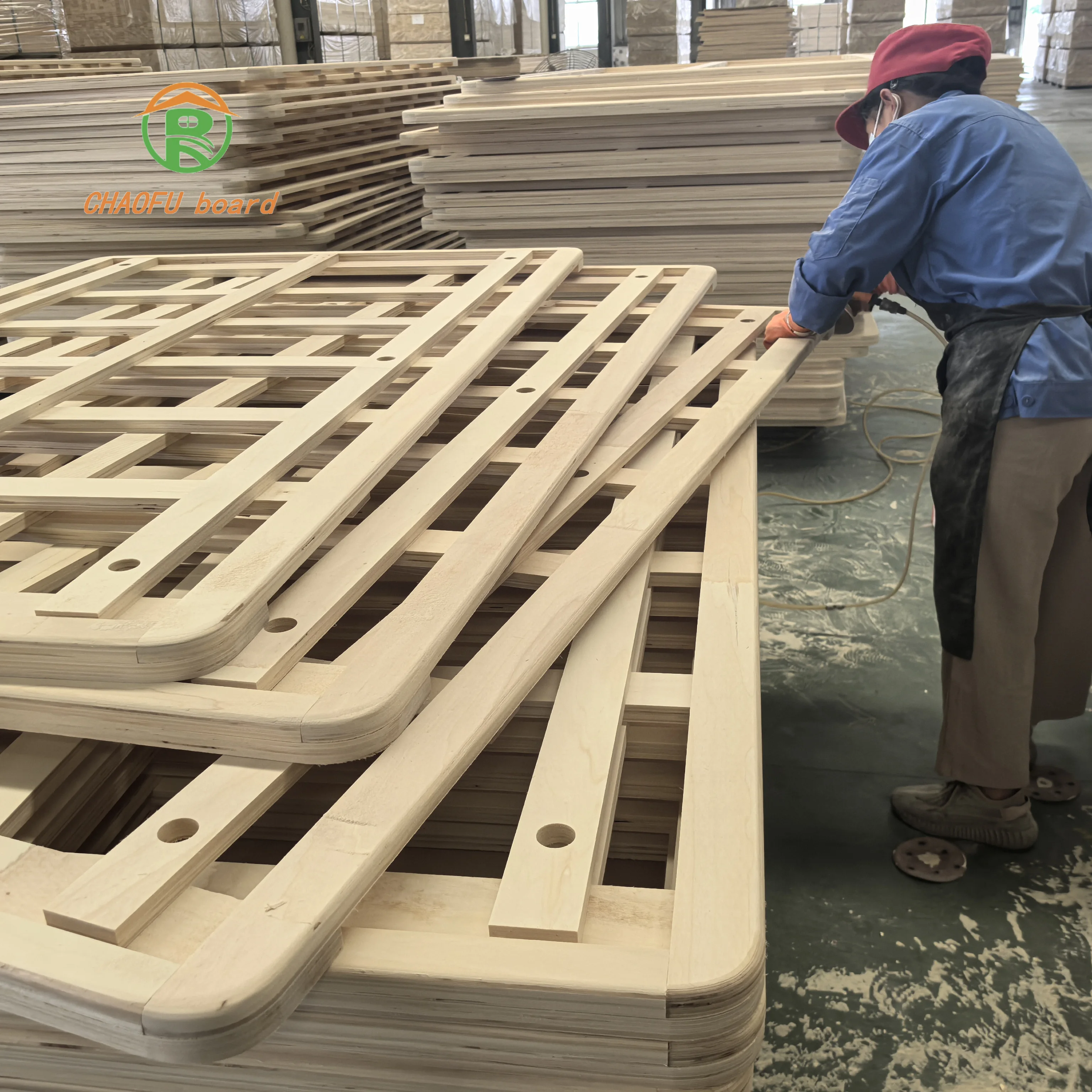 customization wood bedstead material high quality environmental protection LVL plywood bedstead E0 grade length 1.5m 1.8m 2.0m