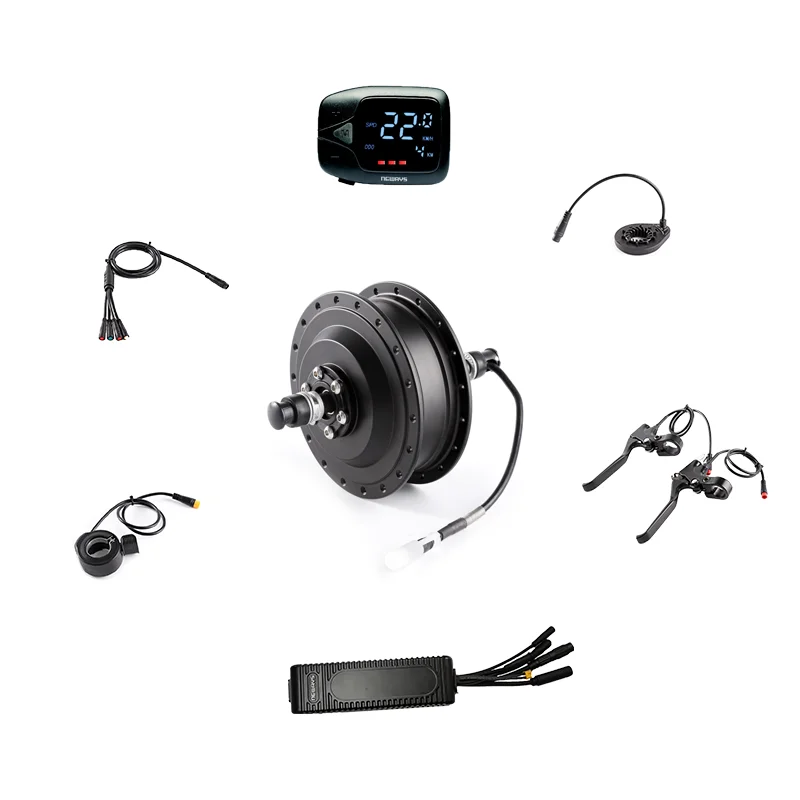 Good quality 24v 36v 48v 350w 100mm bldc front hub motor conversion kit with FOC controller