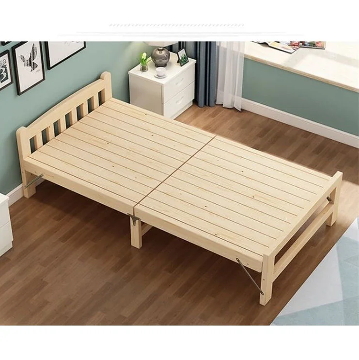 MZC-18 Cheap High Quality Wood Single Folding Bed Eco-friendly Portable Folding Beds