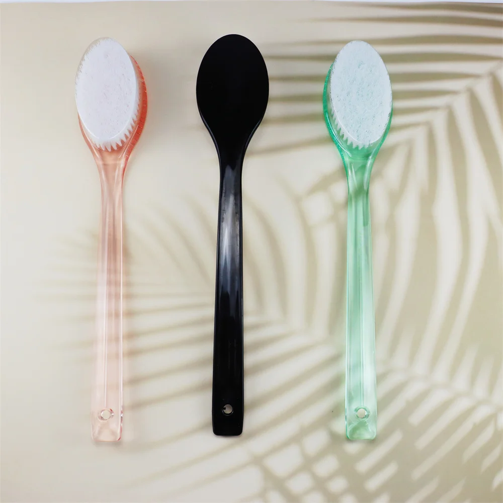 Back Scrubber Anti Slip for Shower,Shower Brush Long Handle with Stiff and Soft Bristles,Body Exfoliator for Bath or Dry Brush