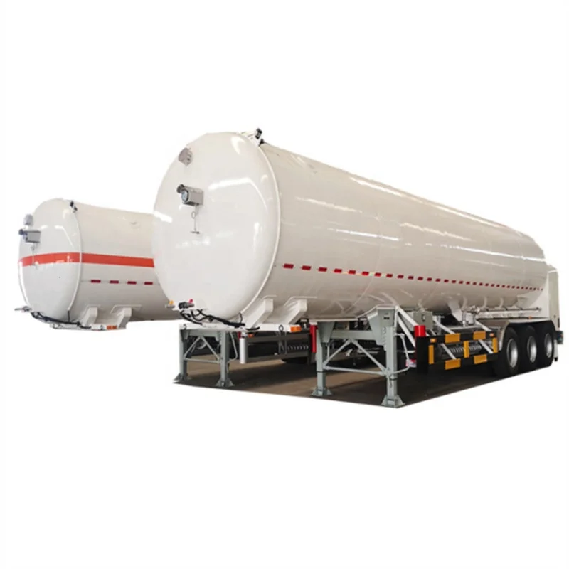 Криогенный жидкий газ LO2 LN2 LNG LPG CNG транспортный полуприцеп-цистерна с испарителем жидким азотом