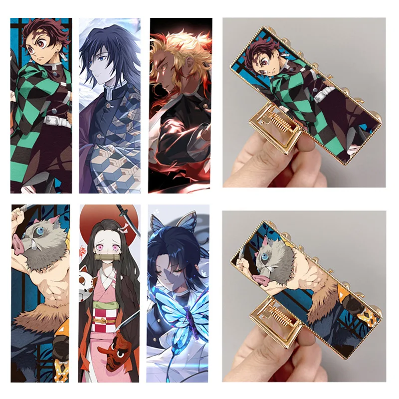 Demon Slayer Kamado Tanjirou Head Horsetail Clip Hair Accessories Japanese Anime Cartoon Character Kamado Nezuko Hairclip Metal